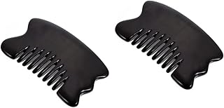 Hemoton 2 Pcs Massage Comb Massagers Scalp Massagers Facial Scraping Tool Guasha Scraping Tool Ox Horn Massage Comb Ox Horn Massage Combs Body Guasha Massager Guasha Tool Face