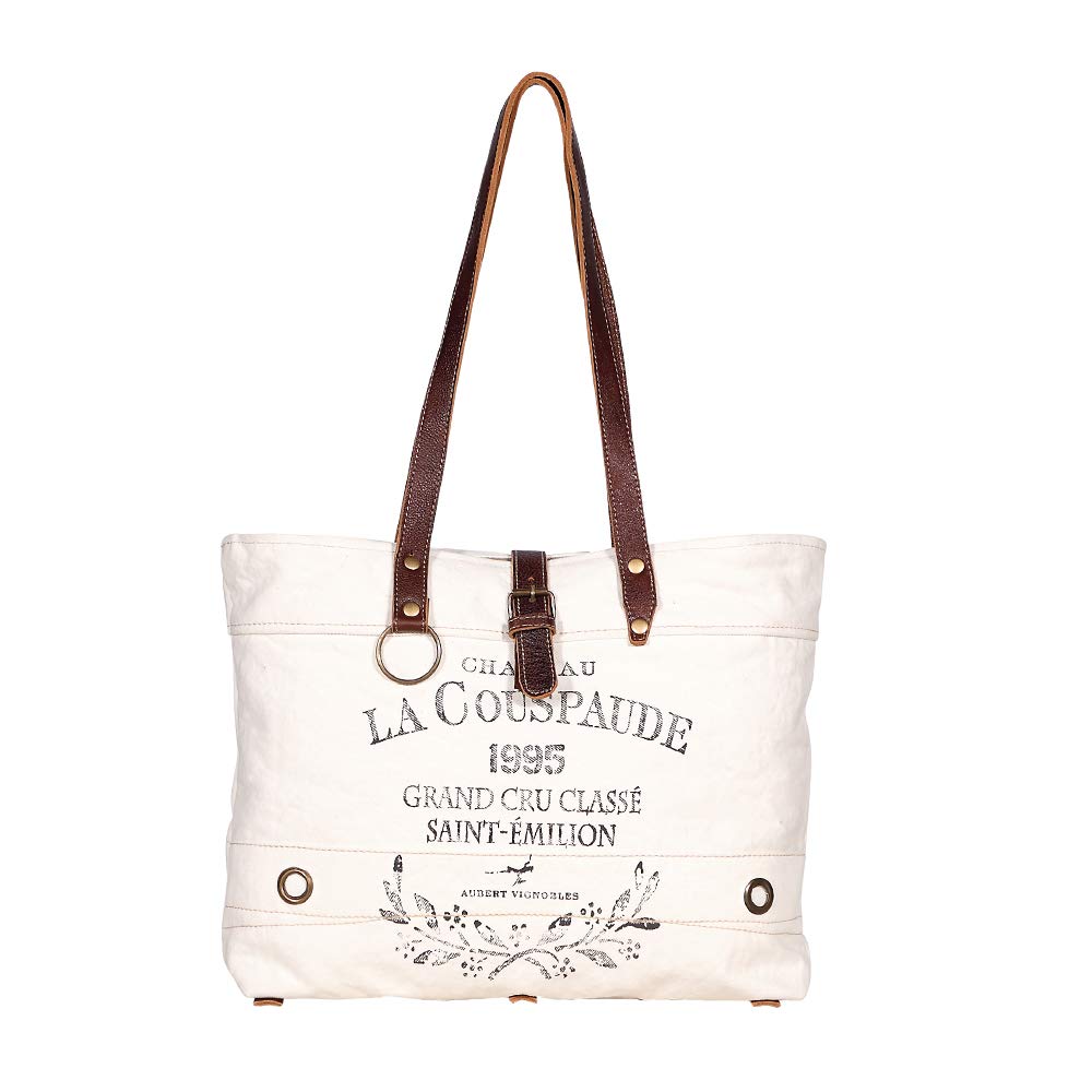 Myra Bag Boho Purses for Women - Boho Handbags for Women with Leather Detailing and Canvas Fabric, Casual Cloth Purses