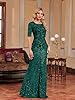 Short Sleeve Glitter Mermaid Evening Dress for Mot... #4