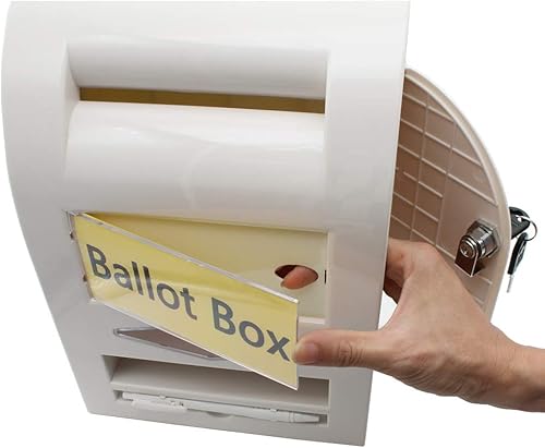 Miniatura 8 de Caja de sugerencias de bloqueo con bolígrafo para pared o encimera, 6 opciones de etiqueta