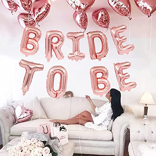 Image of Party Propz Rose Gold Bride To Be Foil Banner (Cardstock) - Bride To Be Decoration Set Combo | Bachelorette Party Decorations | Bride To Be Banner | Bride To Be Decoration,1 Piece