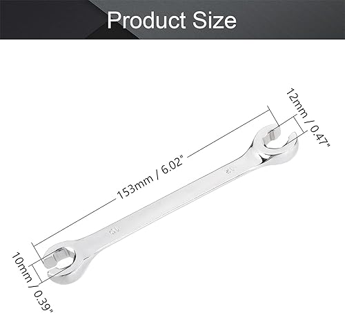 Miniatura 2 de Utoolmart Llave de tuerca acampanada, llave métrica de doble extremo abierto de 0.394 in x 0.472 in