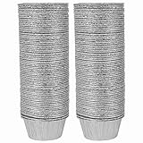 Dovhmoh 150枚 アルミホイルカップケーキカップ ラメキンマフィンベーカップ、 使い捨てマフィンライナー、 ラメキンホルダーカップ、 アルミカップケーキベーパン、 プリンベーカップ