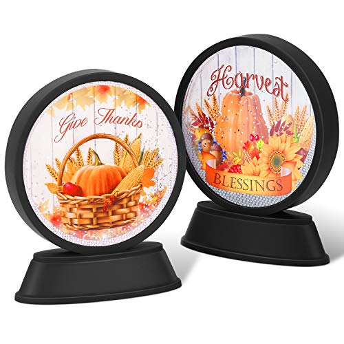 OUSFOT Halloween Deco LED tafellamp voor Halloween Party Huis 2 stuks oogstfeestdecoratie