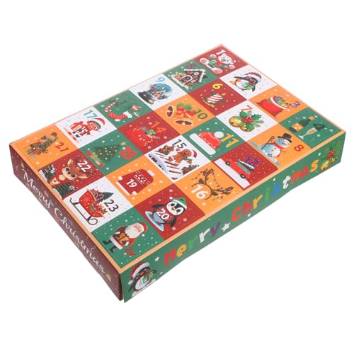 TOBBOMEY 5個年用クリスマスアドベントカレンダー空箱 日間カウントダウン用カードボード製トレジャーボックス キャンディー包装に ホリデー