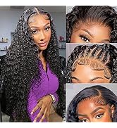 13X4 Deep Wave Wig Lace Front Wigs Human Hair Wigs for Black Women Deep Curly Wet and Wavy Fronta...