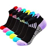 Womens Ankle Athletic Socks Low Cut Cushioned Breathable Running Performance Sport Tab Cotton Soc...
