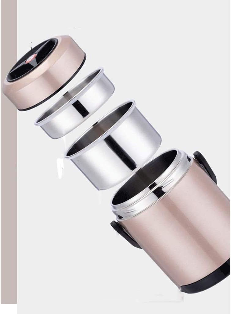 Insulation Lunch Box Soup Boxbox Insulation Barrel Large Capacity Multi-layer Lunch Box Office Worker Person Portable Soup Barrel(D,1.6L)