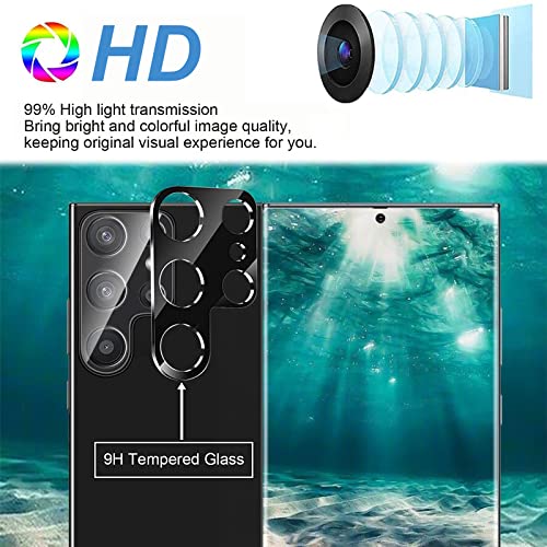 [2+2 Pack] Galaxy S23 Ultra Privacy Screen Protector, 9H Tempered Glass, Ultrasonic Fingerprint Support, 3D Curved, HD Clear Anti-Spy Film for Samsung S23 Ultra 5G Glass Screen Protector by Arshek - Image 7