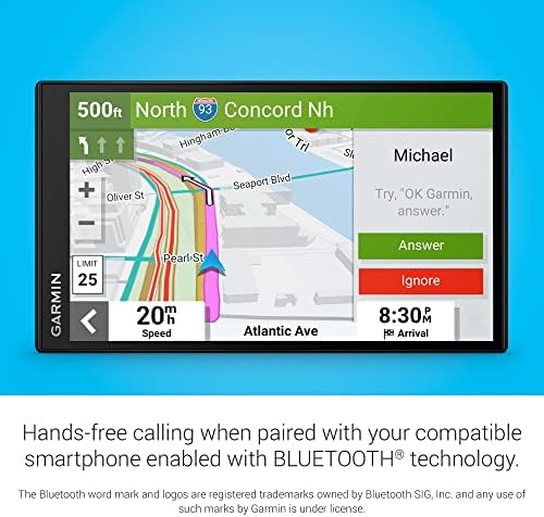 Garmin DriveSmart 66, 15.2cm(6인치) 자동차 GPS 네비게이터, 밝고 선명한 고해상도 지도 및 Garmin 음성 지원 포함 — 사진 4