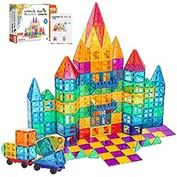 SUNHE YHK 100Pcs Magnetic Tiles Kids Toys STEM Magnet Toys for Toddler Montessori Magnetic Blocks Building Toys Preschool Learning Sensory Creativity Toys for 3+ Year Old Boys and Girls