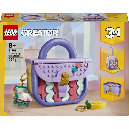 LEGO Creator 31391 sac à main en briques transformable, idées cadeaux LEGO pour enfant de 8 ans
