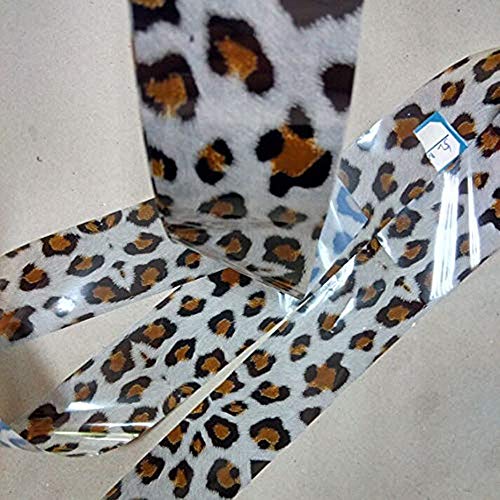 1Roll Leopard Print Nail Art Foils 500m*4cm Laser Holographic Transfer Polish Sticker Wraps Adhesive Slider Holo Nail Art Decals