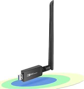 Wireless WiFi Bluetooth Adapter Dongle, USB WiFi Network Adapter for Desktop/Laptop/pc, Compatible with Windows 7/8/8.1/10/XP/Vista 1200M