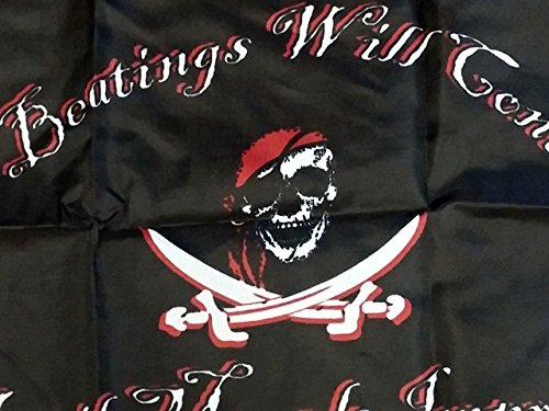 Beatings Will Continue 12X18 Inch Flag Pirate Jolly Roger Boat Banner #TOP1