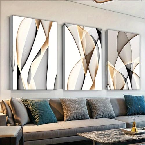 Peinture nordique abstrait ligne dessin impression murale géométrie 60x95 cm cadre