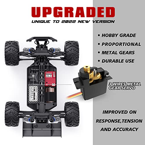 Haiboxing 1:18 Scale Rc Car 18868 36Km/H High Speed 4X4 Off-Road Remote Control Truck, Waterproof Electric Rc Cars All Terrain Toy Truck For Kid And Adults Two Batteries Supply 40 Mins Playtime #TOP1