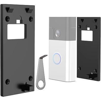 No-Drill Doorbell Mount Compatible with Battery Doorbell(2024 Release), Strong Adhesive Doorbell Mounting Plate Holder Bracket Accessories for Apartment Rentals Office