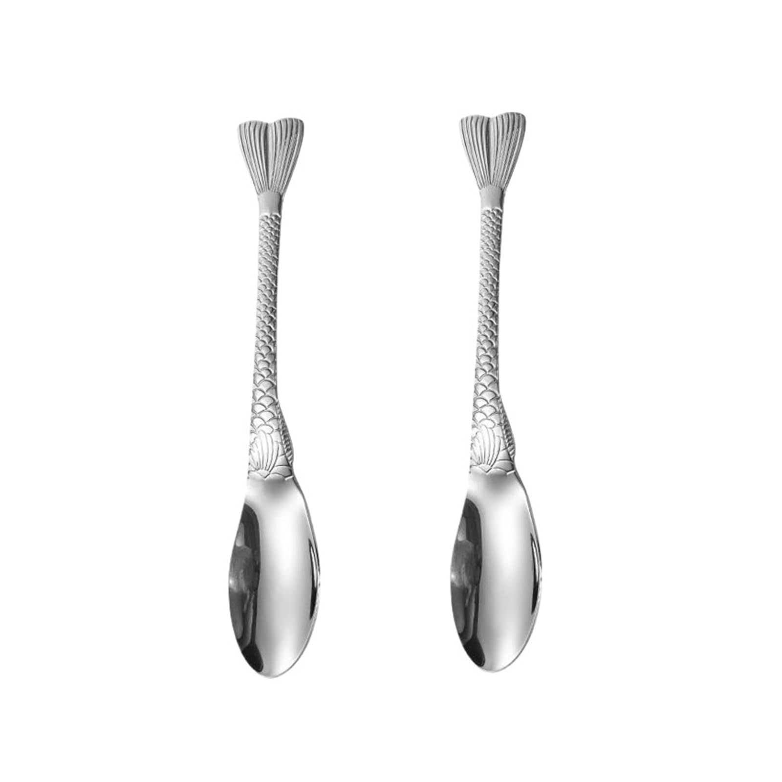 WZPTLKIBAD Fish Tail Shaped Stainless Steel Spoon and Fork