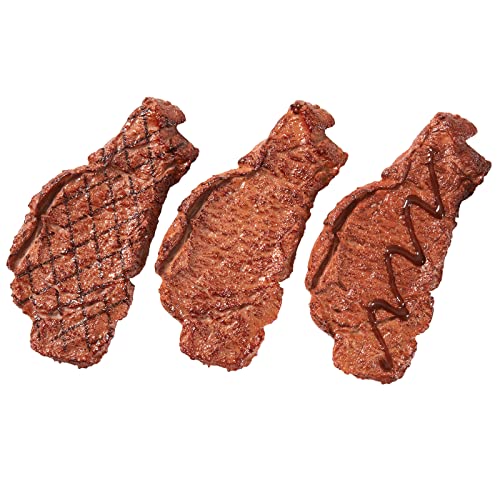 Gunsound Artificial Simulate Steak Fake Meat Food Model Photography Lifelike Cooked Roast Beef For Home Kitchen Cabinet Desk Shops Decor (Style A) #TOP5