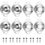 MAGICLULU 8pcs Universal Ball Transfer Bearings Kit with Carbon Steel and Nylon Balls, Small Furniture Casters