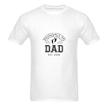 Mens Short Sleeve Tshirts New Dad Announcement Footprint Graphic Crew Neck Casual Shirt Summer Fashion Tees