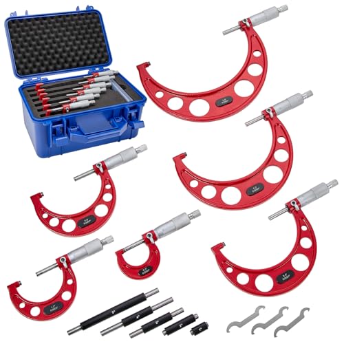 Premium Outside Micrometer Set 0-6 with Carbide Tips