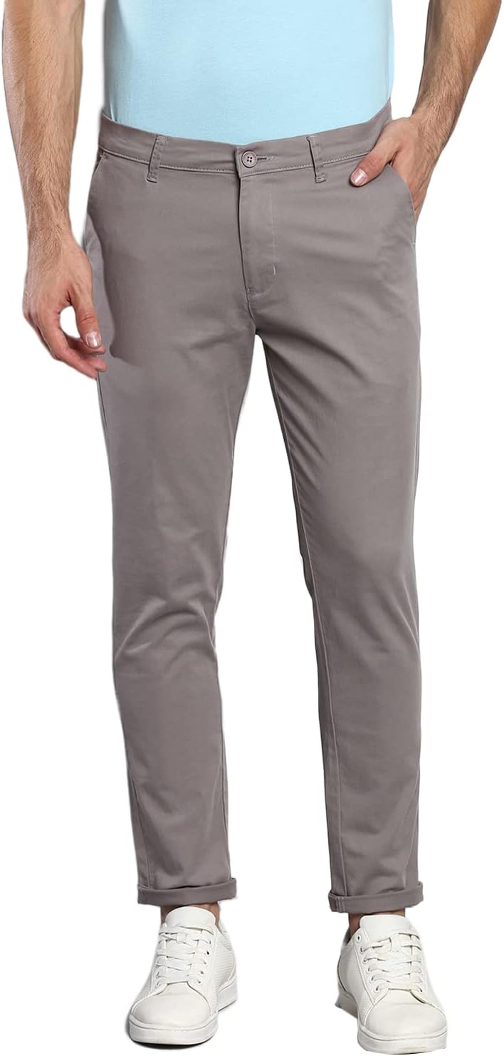 Dennis Lingo Men's Regular Fit Mid Rise Pants