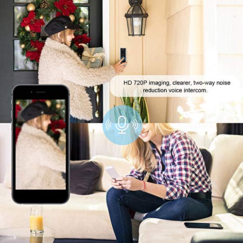 Campainha Wi-Fi, Campainha de vídeo HD de 720p WiFi WiFi Vídeo porteiro inteligente Monitoramento do