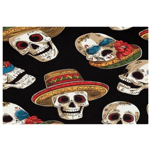 Set de table mexicain antidérapant et protège-table ethnique, lot de 6 - 2
