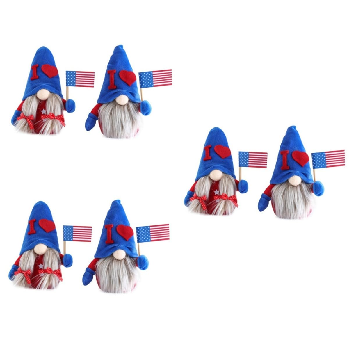 Poupée du Jour de L'indépendance en Peluche Cabilock 3 Ensembles Décoration de Fête