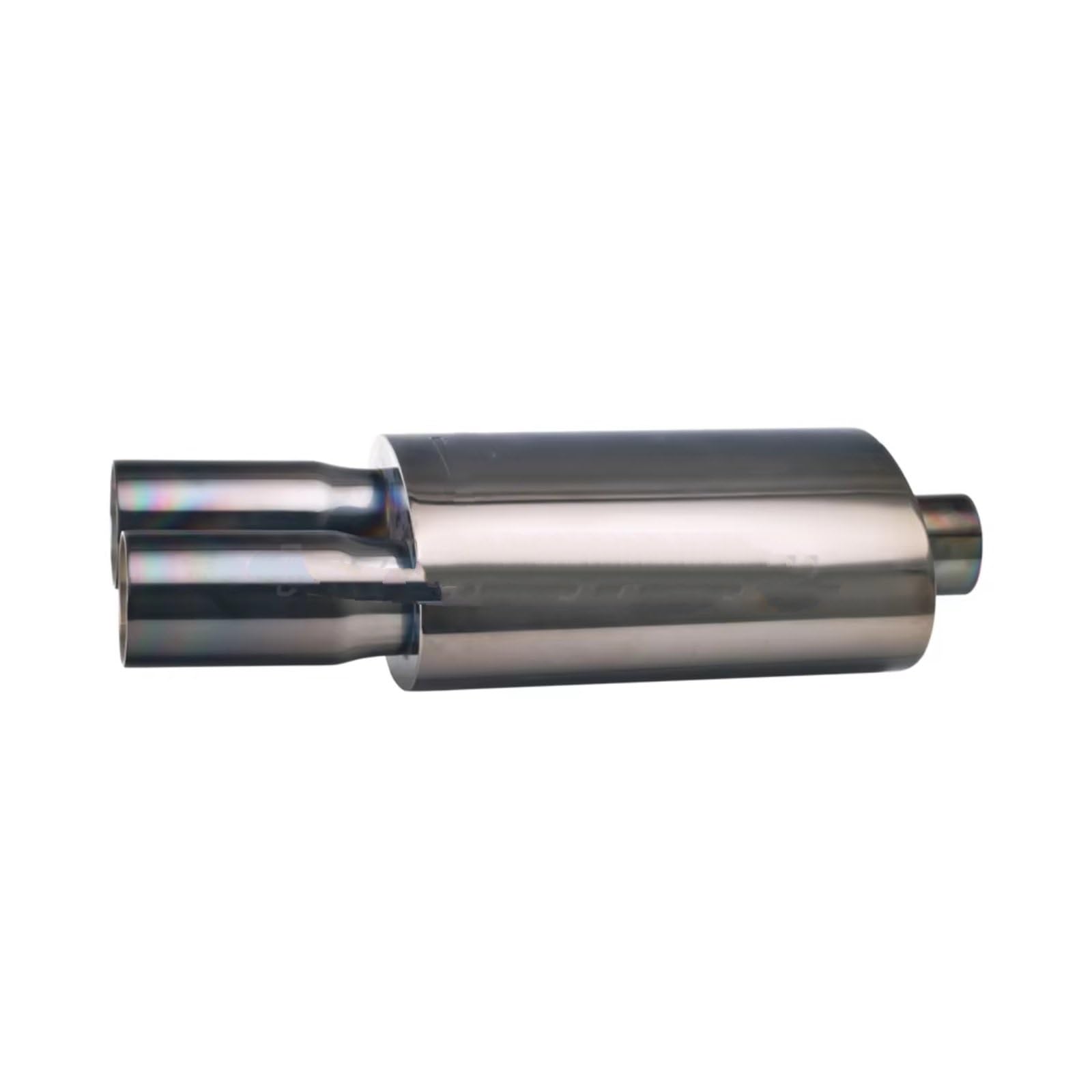 Terminale Tubo Scarico 2.5 ''Ingresso Universale Acciaio Inox 201 Nero Silenziatore Scarico Auto Abilita Suono Forte 3'' Dual Out Turbo Ugelli 1Pezzo