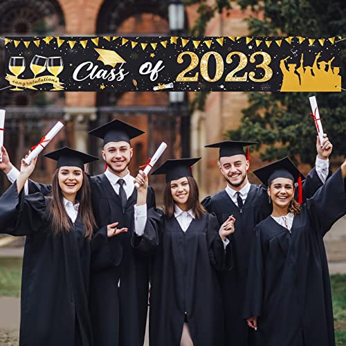 Class Of 2023 Graduation Banner - Premium Quality, Weather-Resistant & Reusable Polyester Fabric - Perfect For Indoor & Outdoor Graduation Parties And Photo Backdrops #TOP5