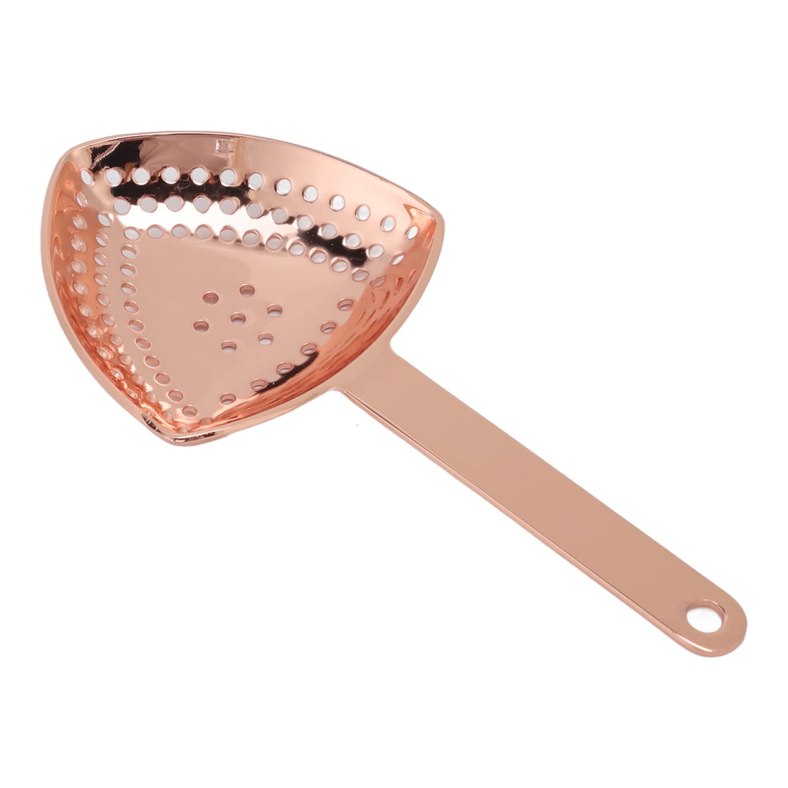 Triangular Cocktail Strainer, Stainless Steel Anti Fine Filtration Strainer for Bartending Professional Multifunctional Drink Strainer for Bar Home(Copper Plated)