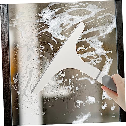 Image of CHILDWEET Multi-Functional Shower Squeegee for Window and Glass Cleaning Plastic Tool for Mirrors Walls Windows Short Rod Design for Efficient Stain Removal