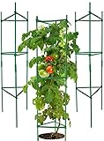 YOHEER Tomato Cages ,3 Packs Assembled Garden Plant Support Stakes, Vegetable Trellis for Vertical...