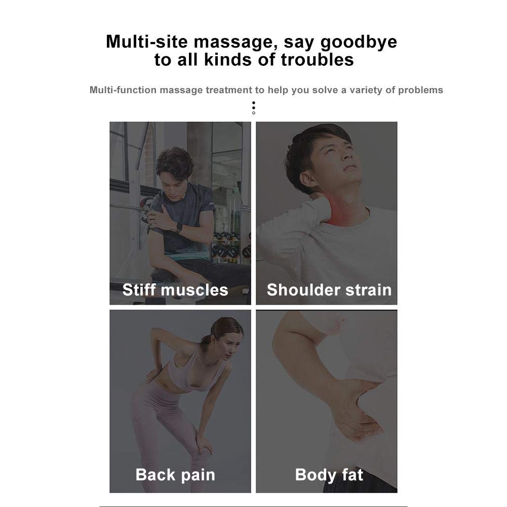 following Massagepistole mit 30 Geschwindigkeitsstufen, Muskelmassagegerät, Tiefengewebe, Pistole mit 4 austauschbaren Zubehören, Hand-Perkussions-Massagegerät, Schwarz