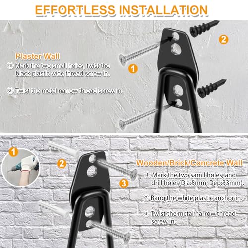 Remiawy Garage Hooks Heavy Duty, Steel Utility Garage Storage Hook 6 Pack thumb #3