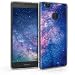 Produktbild kwmobile Hülle kompatibel mit Huawei P9 Lite - Handyhülle - Handy Case Galaxie Sterne Rosa Pink Dunkelblau