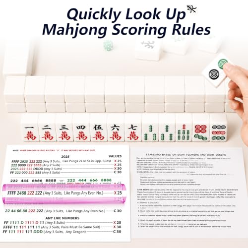 2 Pack Mahjong Line Reader，Magnified Mahjong Guideline Finder by LXVBEWY - Used condition - Image 5