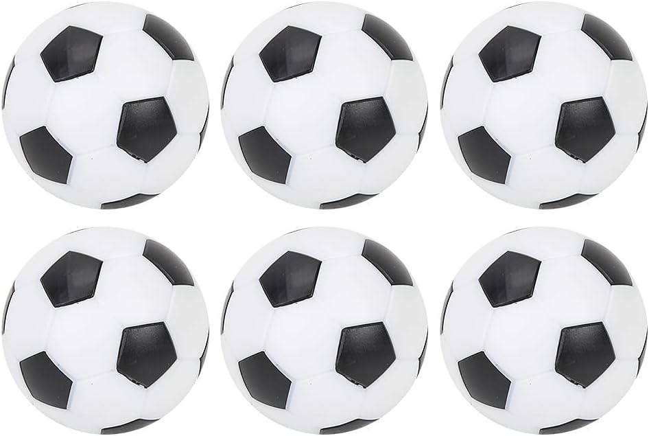 Eacam Foosball Replacement, 4Pcs Black White Table Soccer Ball for All Foosball Tables Mini Plastic, Easy to Use,Fun for Home, Suitable for Table Soccer Enthusiasts, ABS, 32mm