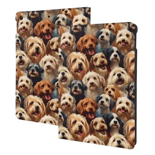 Étui iPad 9e/8e/7e génération motif chiens pour accompagner votre routine créative