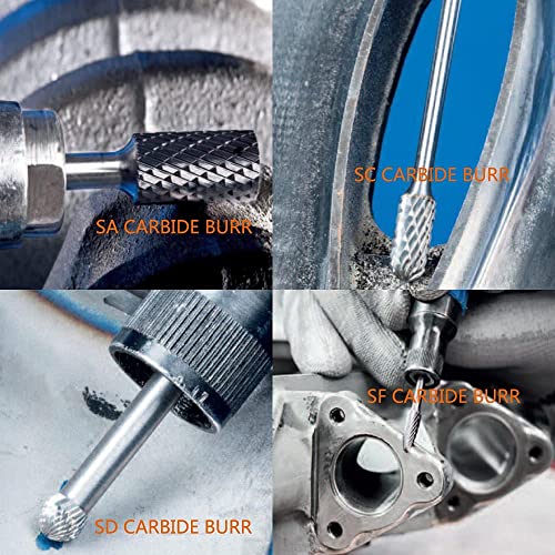 Punta rotativa de carburo de tungsteno Auniwaig 3mm shank miniatura 4