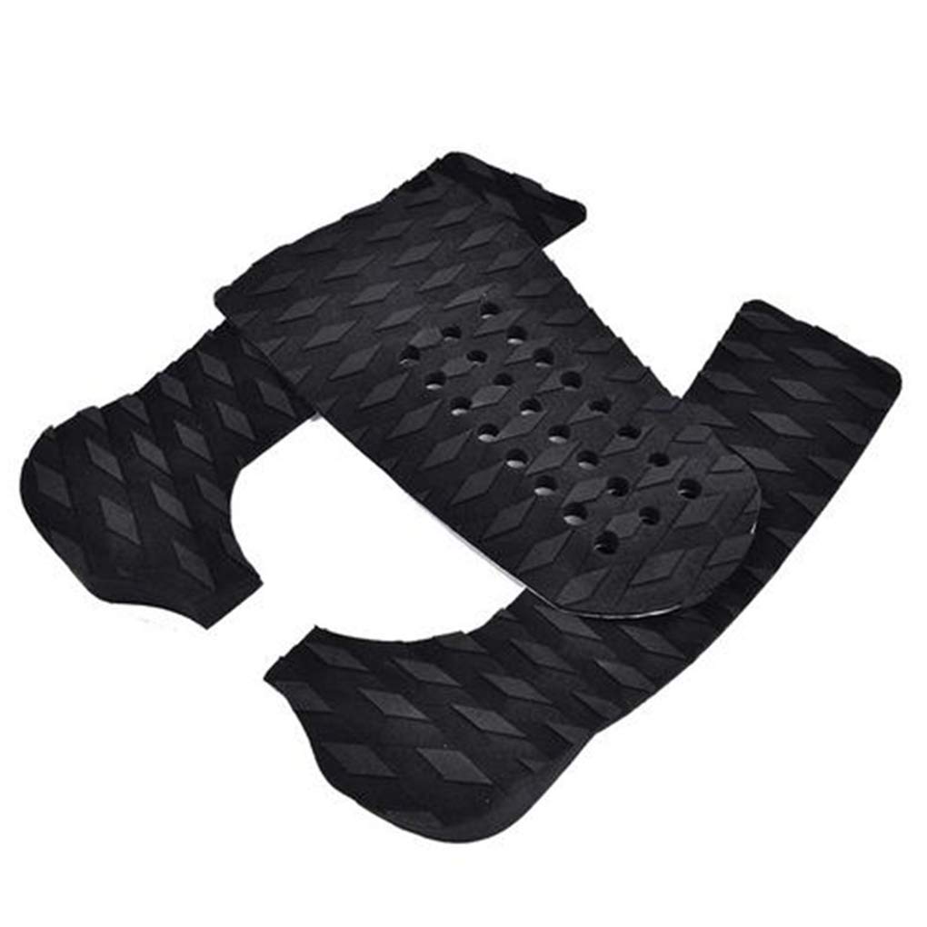 3 Set 3 Stück Surfboard Traktionspad Stomp Pad Surfbrett rutschfeste EVA Schwanzmatte Fußgriff Surfen Zubehör Punkte schwarz