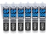 Bond It Clear GP200 Silicone Sealant Pack of 6 (275ml Each) – High Modulus Waterproof Mould Resistant Clear Silicone for Kitchen, Bathroom, Shower, and Exterior Sealing Applications