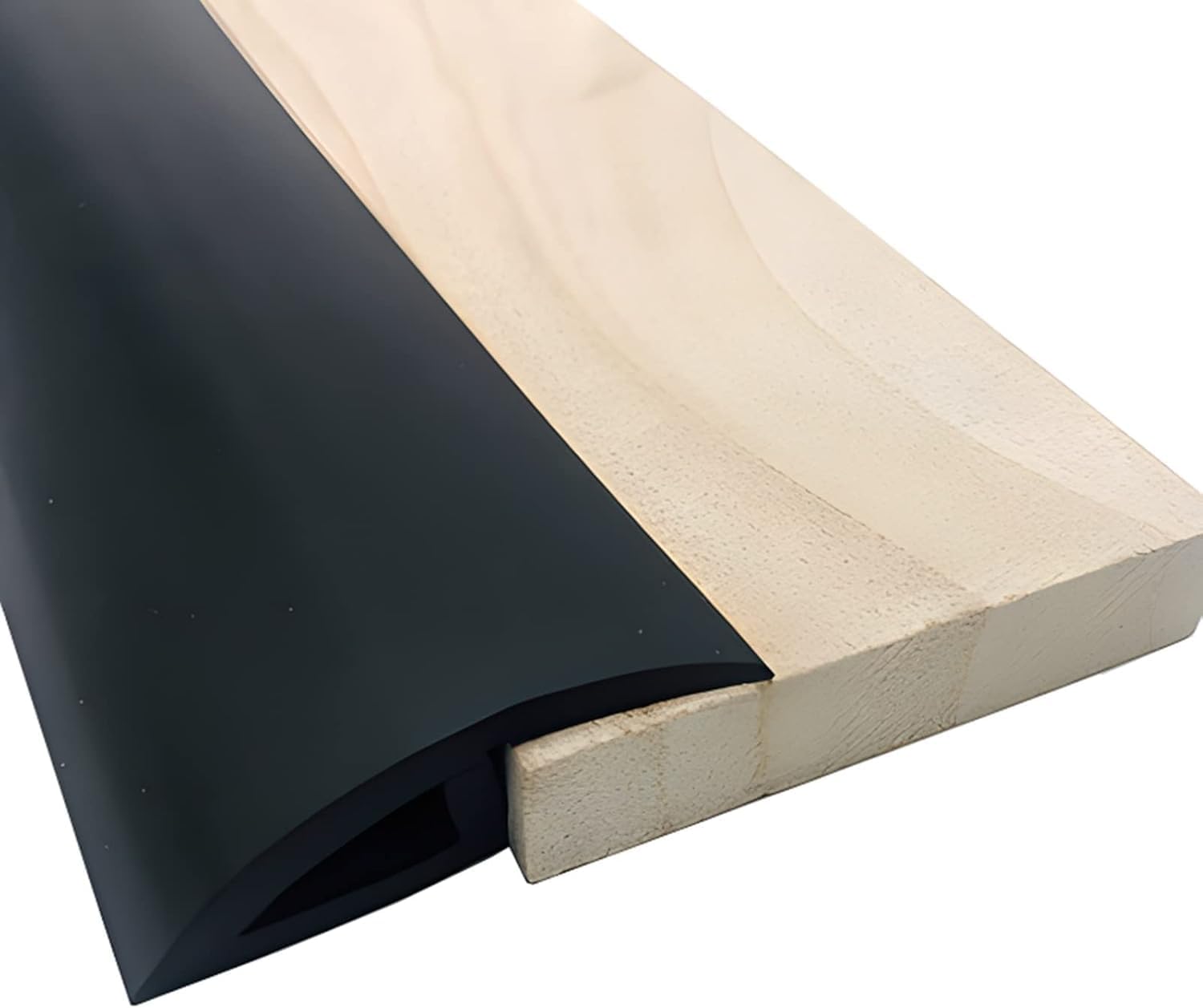 PVC Floor Edge Trim Strip, Self Adhesive Carpet Edging Trim Strip, Door Thresholds Strip for Transition of Slope Threshold Below 1cm(Grey,Length 120cm/47 2in)