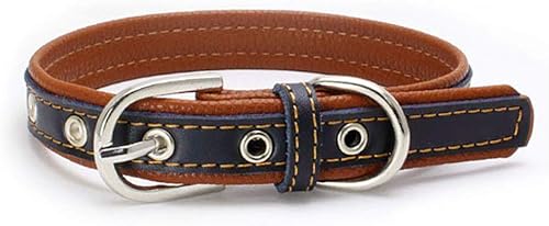 Miniatura 3 de Love Dream Collar acolchado de cuero para perro, 6 colores, collares de cuero ajustables y resistentes para perros pequeños, medianos y grandes, L