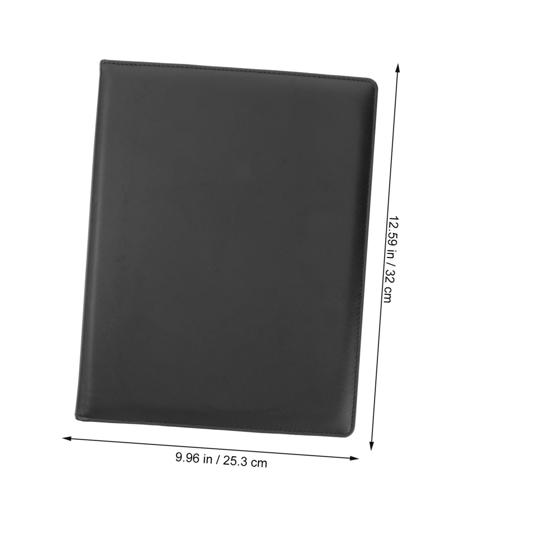 Cartella Porta Documenti Pelle A4 Nera con Blocco Appunti, Organizer