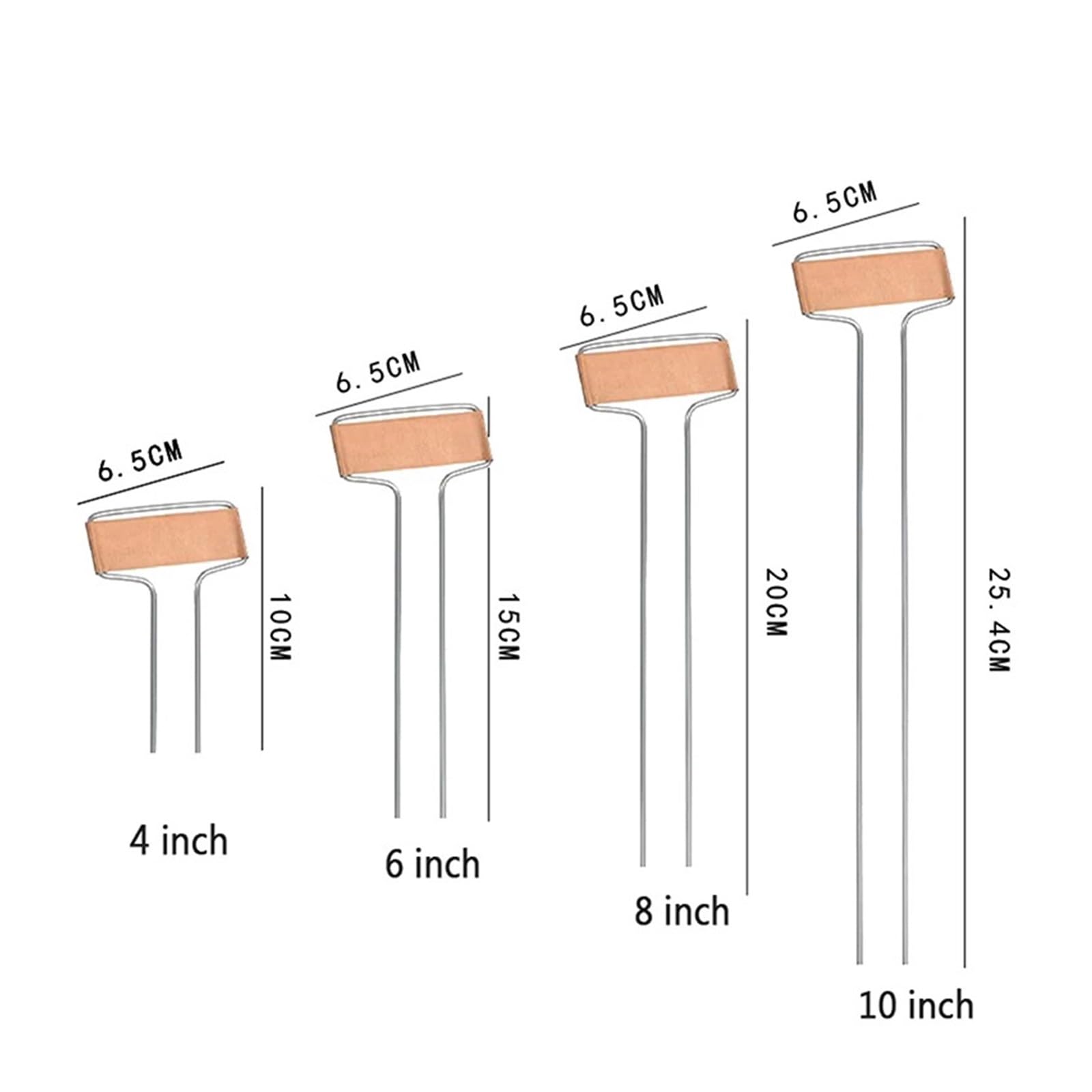 Etichette Per Piante 10/25/50 Pezzi Etichette For Piante In Metallo Con Piastra Di Rame(10inch,25pcs)