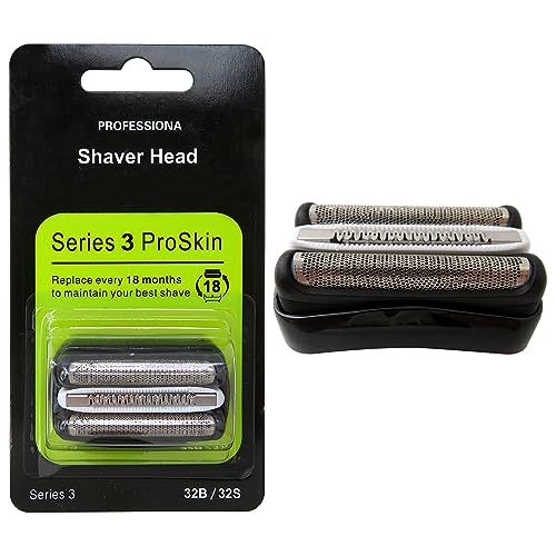 Latest Series 3 /32B/21B Replacement Shaver Foil&Cutter Cassette w/Sealed Packaging For Br-aun Foil & Cutter Series 3 32B 3030S, 3040S, 3080S, 350CC, 370CC, 390CC, 3050CC, 3090CC, Cruzen6